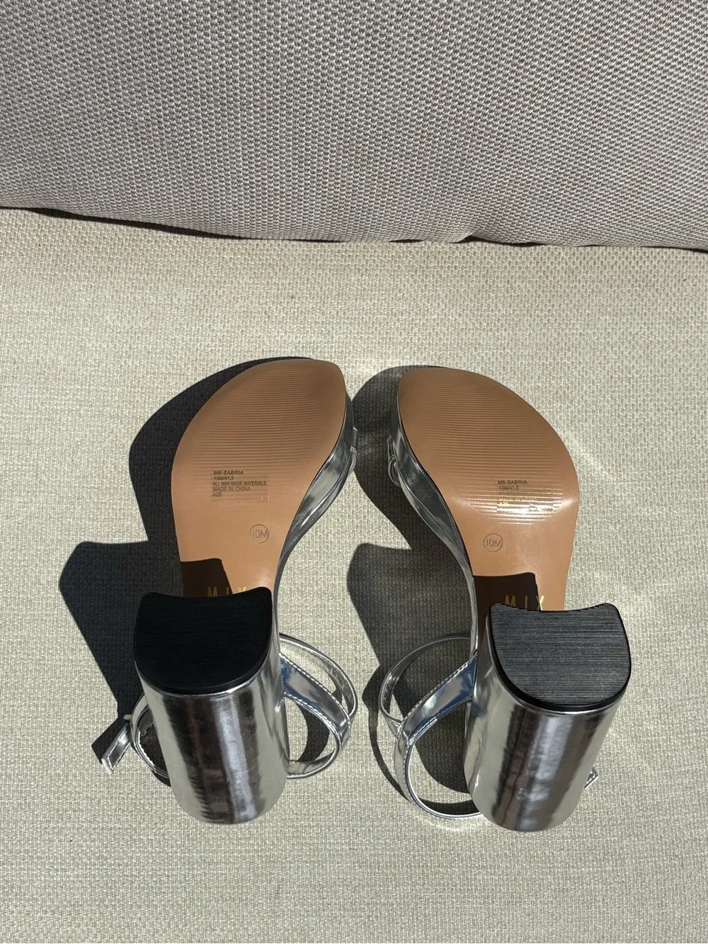 Mix No. 6 Sabrina Silver Metallic Platform Heels Size 10
